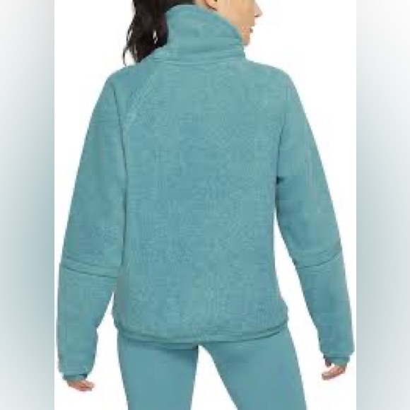 Nike Funnel Neck Sweatshirt Therma Fleece Pullover Large Teal - Picture 7 of 16